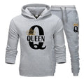 Autumn and Winter Men's and Women's Sweater Set KING QUEEN Loose Relaxed Hooded Print Couple - View 10 | SAMAG