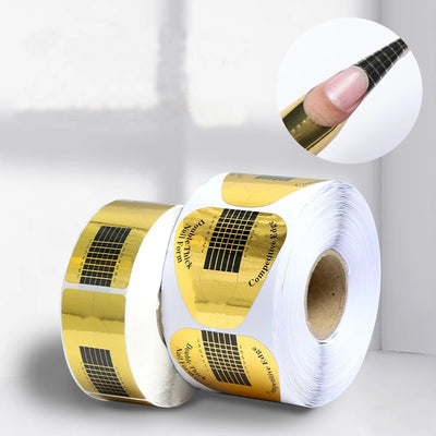 Golden Nail Art Tips Extension Forms Guide U Horseshoe | SAMAG