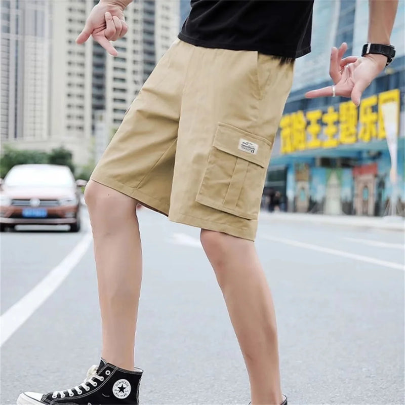 Fashion Men Trend Cargo Shorts Letter Print Pocket Summer | SAMAG
