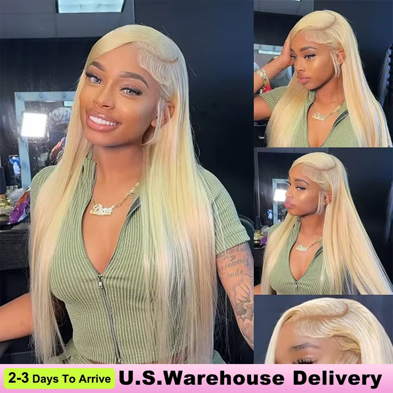 30 40 Inch Highlight Ombre Bone Straight Human Hair Wig Colored 13x6 HD Lace Frontal Wig 360 Full Lace Front Human Hair Wigs