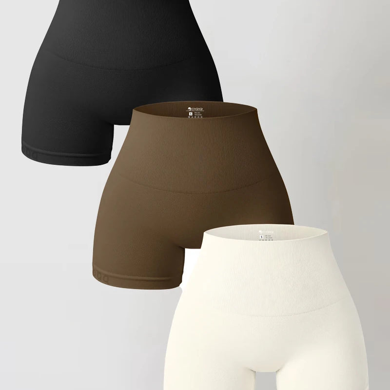 New Summer Seamless High-waisted Hip Lift No Awkward Line Yoga Sports Shorts for Women