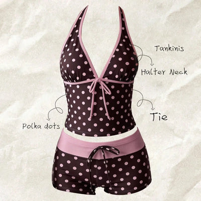 Sexy Women's Swimsuit Polka Dot Tankinis Bikinis Sets | SAMAG