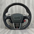 Custom Carbon Fiber Steering Wheel For Audi A3 A4 A5 A6 A6L A7 A8 S3 S4 S5 S6 S7 S8 Q3 Q5 Q7 Q8 SQ7 RSQ7 RSQ8 RS3 RS4 RS5 RS6 TT