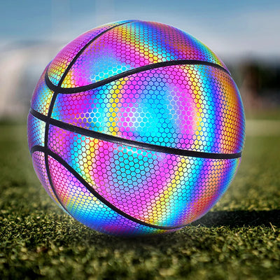 Size 7 PU Luminous Basketball Ball Holographic Reflective | SAMAG