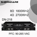 Professional Digital Power Amplifier 4x1800W Class D Audio DJ Pre-Subwoofer Amp 2/4 Channel Line Array Speaker Sound Amplifier