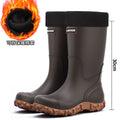 Men Rain Boots Fashion Mid-calf Rubber Boot Non Slip Fishing Rubber Galoshes Winter Warm Cotton Waterproof Shoe Резиновые Сапоги
