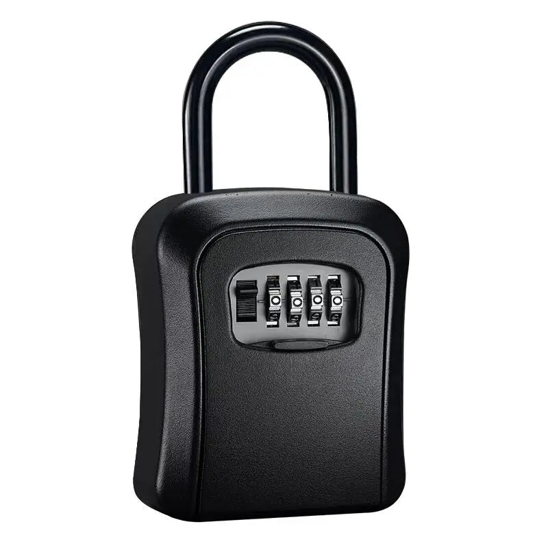 Waterproof Outdoor Key Lock Box 4 Digit Combination Metal Password Safe for Home Door Wall Mounted No Drill - View 8 | SAMAG