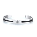 Men Bangle, Enemal Viking Logo Cuff Bracelet For Gentleman, Stainless Steel Minimalist - Visuel 16 | SAMAG