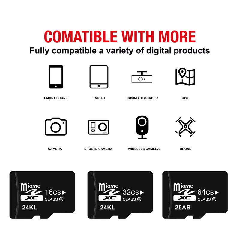 Memory Card High Speed C10 SD Card 128GB 64GB 32GB U3 A2 Flash Memory Card Micro Tarjeta SD For Phone