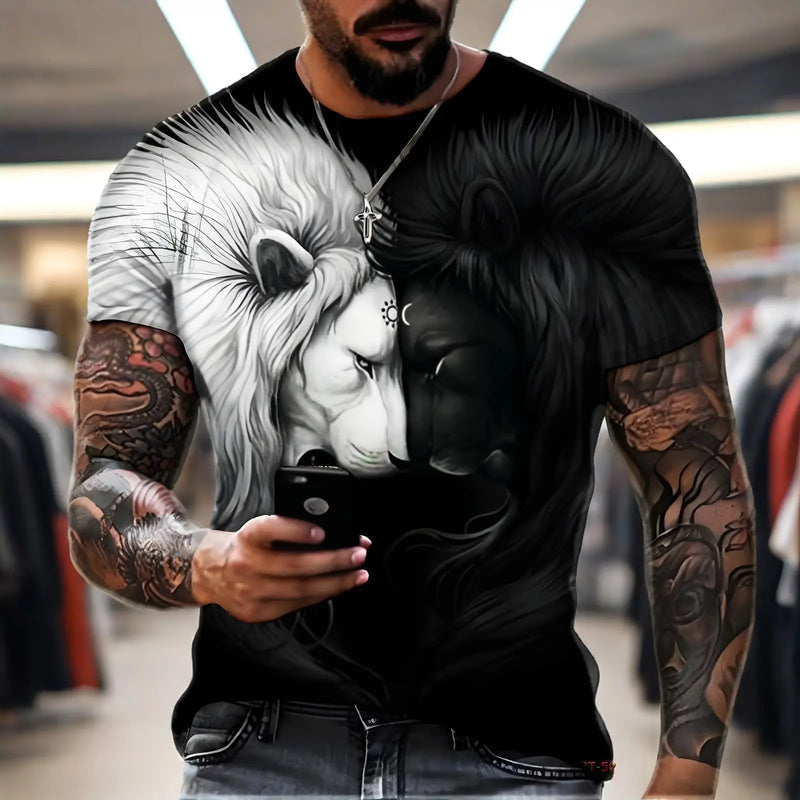 Stylish Men's Animal 3D Digital Print Cross-border | SAMAG