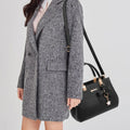 New  Elegant Shoulder Bag for Women Luxury Designer Handbags Female Bags Plum Bowknot Sweet Messenger Crossbody Bag