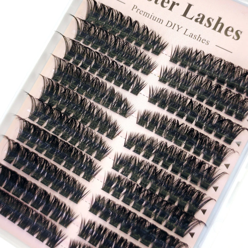 3 Styles Individual Lashes 15rows 390PCS Bottom Lashes Extension Lower Eyelash Clusters  DIY Wispy Natural Look Clear Band