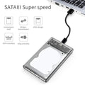 Transparent HDD Case HDD Enclosure 2.5 Inch SSD SATA To USB 3.0 Type-C 3.1 Adapter Portable External Hard Drive Box Tool-Free