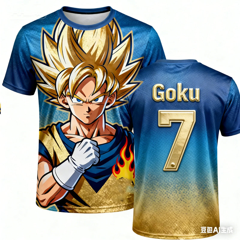Summer Dragon Ball Retro Fitness T - shirt Men's Oversized - View 9 | SAMAG