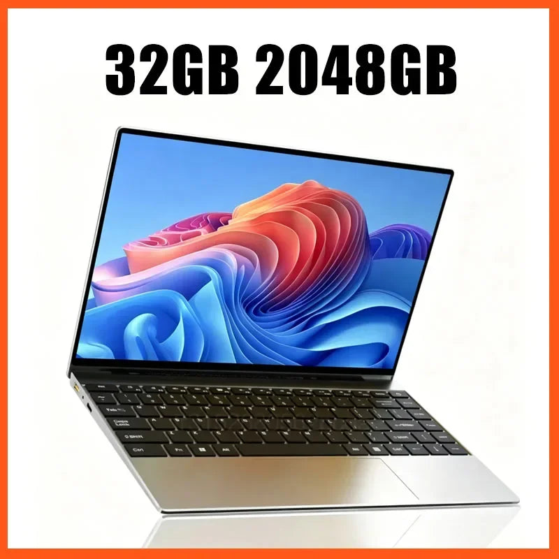 Intel Core I9-9900 Powerful 14.1 Inch Slim Laptop 16GB 32GB RAM 1TB 2TB SSD Daily Office Notebook Windows 11 Pro FHD 1920*1080