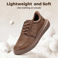 FitVille Wide Slip On Shoes For Men'S Lightweight Casual Dress Oxfords Shoes Business Walking Sneakers With Arch Support