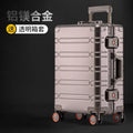 COLENARA All Aluminum Magnesium Alloy Luggage 20 Inch Cabin Rolling Metal Password Box 28 Inch Large Capacity Travel Suitcase