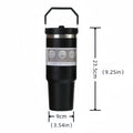 30oz Large Capacity Stainless Steel Thermal Coffee Mug Thermos Cup Portable Thermos Cup Vacuum Flask Insulated Hot Water Bottle