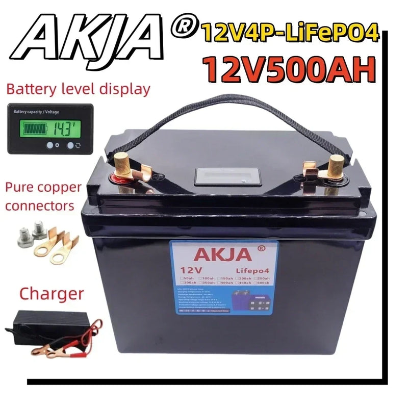 Air fast transportation12V LiFePO4 400Ah500Ah battery built-in BMS lithium iron phosphate battery6000+golf cart solar cycle life