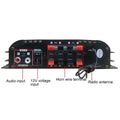 HiFi Sound Amplifier 4 Channel Digital Audio Bluetooth Amplifier Power Karaoke Player FM Radio Support Remote Control