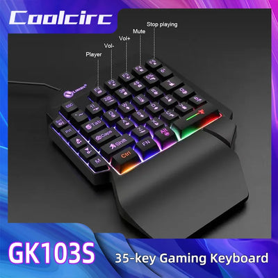 35-Key Single-Handed Mechanical Gaming Keyboard - USB | SAMAG