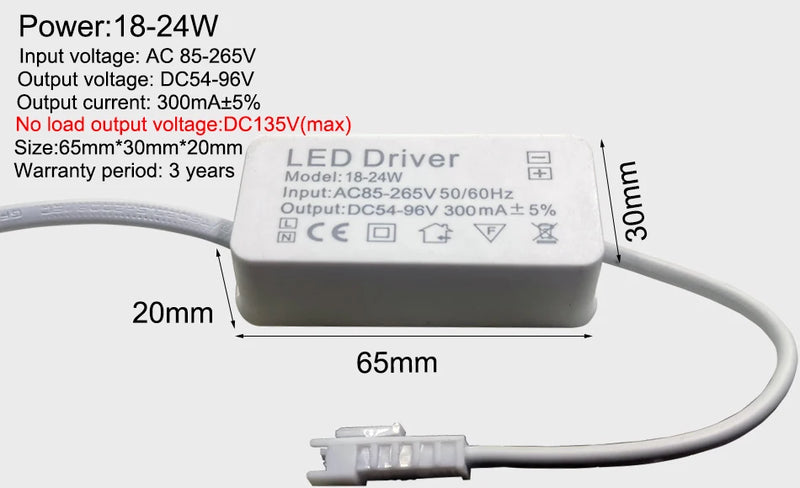 LED Driver 300mA 1W 3W 5W 7W 12W 18W 20W 25W 36W For LEDs Power Supply Unit AC85-265V Lighting Transformers For LED Power Lights