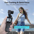 4K Pocket Action Camera 330° Auto-rotate Len Sport Camera Touchscreen Zoom Cam Face Tracking Portable Vlog Video Recorder Moto