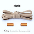 Flat Shoe Laces Without Ties Colored Matte Metal Lock Lazy Shoelaces for Men and Women Casual Shoes Elastic Shoelace 1 Pair