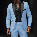 Men's slim-fit Suit 2-piece Wedding Groom Tuxedo Shawl | SAMAG