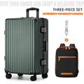 Trolley Luggage 20 24 26 28" Aluminum Frame Rolling Luggage Case USB Travel Suitcase on Wheels Combination Lock Carry on Luggage