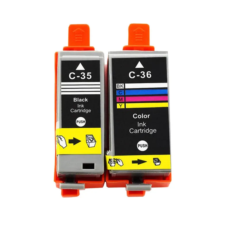 10 Black Compatible Ink Cartridge PGI-35 PGI35 CLI-36 CLI36 35 36 for Canon PIXMA IP100 IP110 IP100B TR150 Printer
