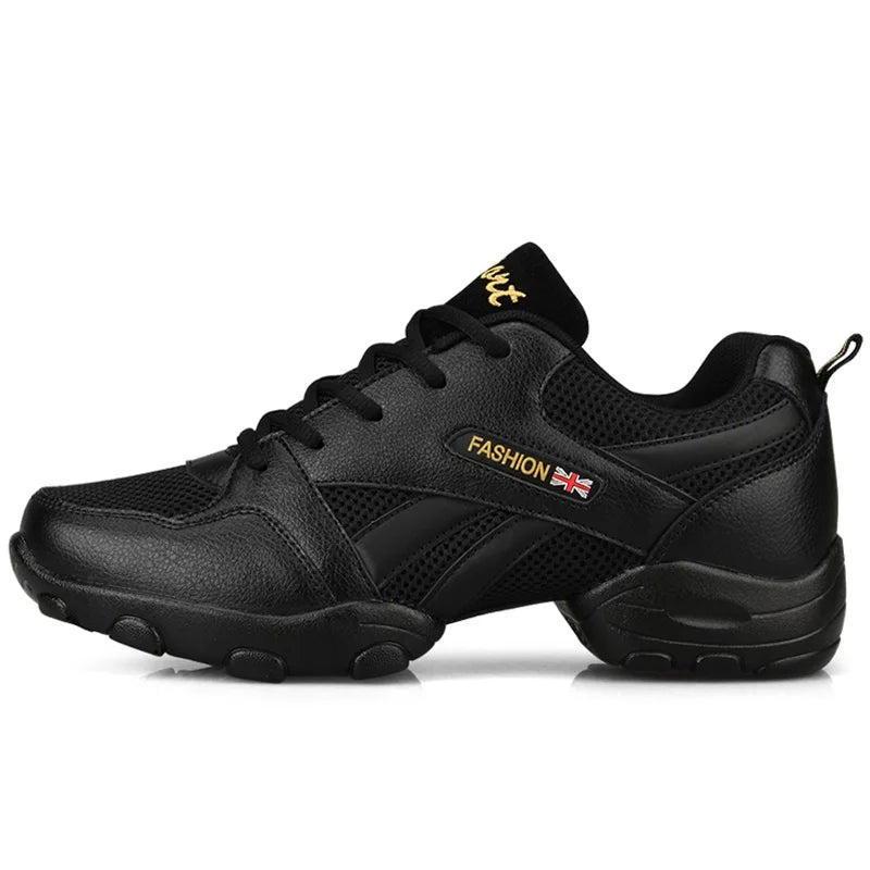 Men's Dance Sneakers Breathable Mesh Split Sole Modern Jazz Hip Hop Dance Shoes 602
