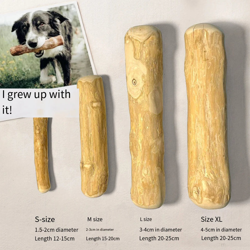1pc Natural Coffee Wooden Dog Chew Toys for Puppy Pet Dogs Teething Stress Relief Molar Teeth Cleaning Safe Chew Sticks Supplies