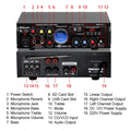 12V 220V HiFi Digital Bluetooth Amplify Channel Surround Sound Amplifiers Home Plug and Play Car Onboard Professional Amplifier