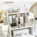 INS Desktop Storage Box 2 Layers Home Bedroom Dresser Skin Care Products Lipstick Shelf Study Stationery Books Sundry Organizer