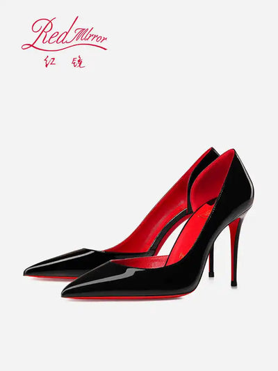 Elegant Hollow Women's High Heels Luxury Brand Black | SAMAG