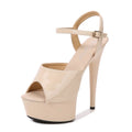 New Pole Dance Shoes Stripper High Heels Women's Sexy Show Shoes Sandals Party Club 15 CM Platform High-heeled Wedding Footwear