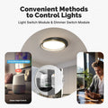 MOES Tuya WiFi/Zigbee Smart Switch Module Light Control Dimmer Curtain 1%-100% Voice Control Work with Alexa Google Home RF433