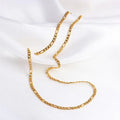 20-60CM Hot sale 18K gold Filled 4MM Necklaces sideways chain for Men woman Boy lady fine Jewelrys Wedding party