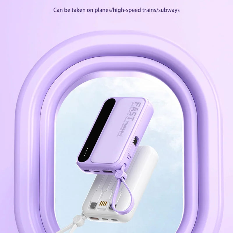 120W 500000mAh PowerBank Large Capacity 4 In1 Cables Intelligent Digital Display Light Portable Powerbank For iPhone Huawei 2026