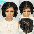 Short Dreadlock Braided Wigs Synthetic Full Lace Braided Lace Wigs with Baby Hair Lace Frontal Locs Braids Wigs for Black Women