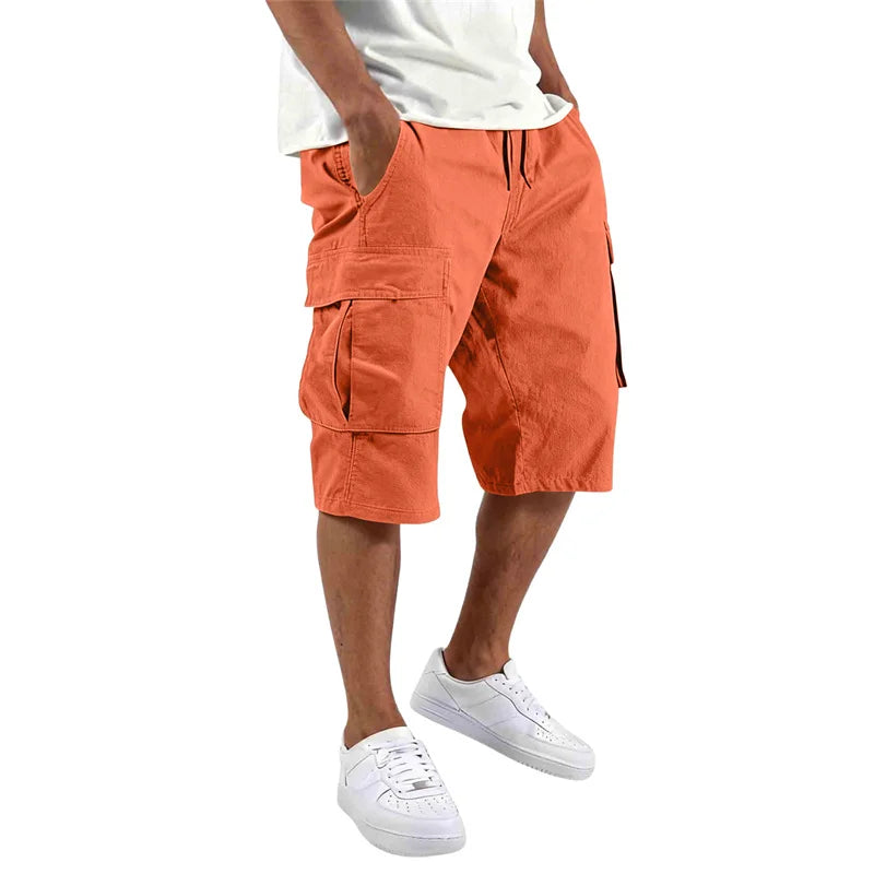 Summer Men Loose Straight Pants Casual Multi-Pocket | SAMAG