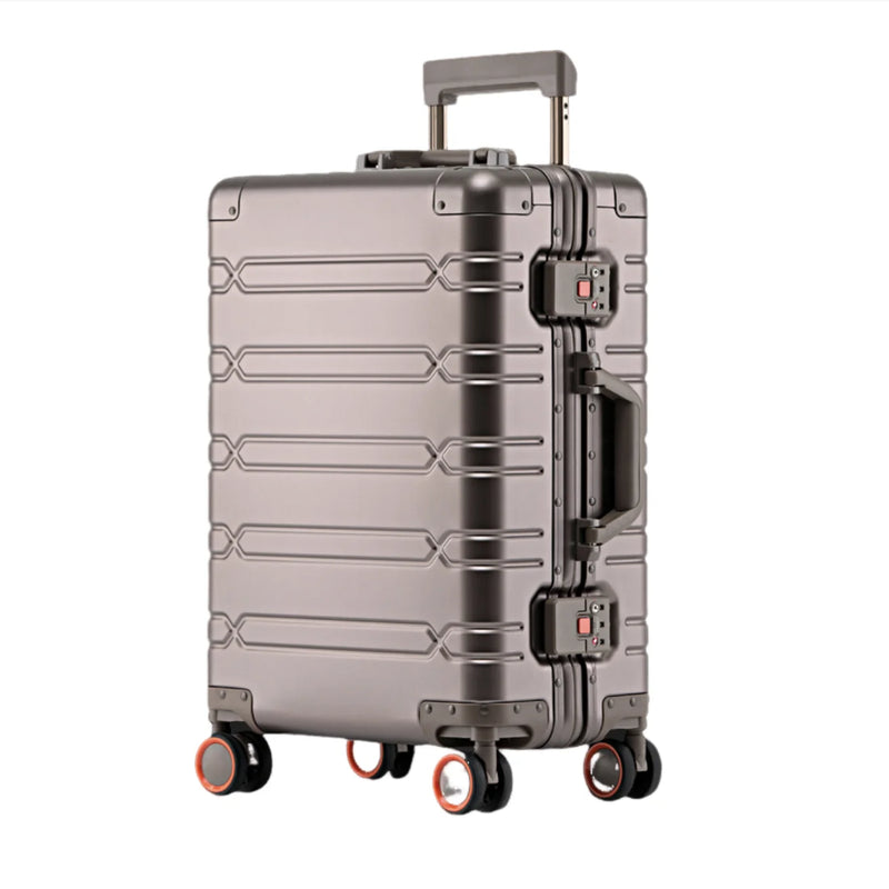 2024 New Large Capacity Durable Luggage Sets Aluminum Suitcase Women Girl Carry-On Boarding Travel 20/24/29