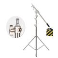 SH 2.9m Light Stand With Stainless Steel Kit Cross Arm  With Weight Bag Photo Studio Accessories Extension Telescopic Rod 2.49M