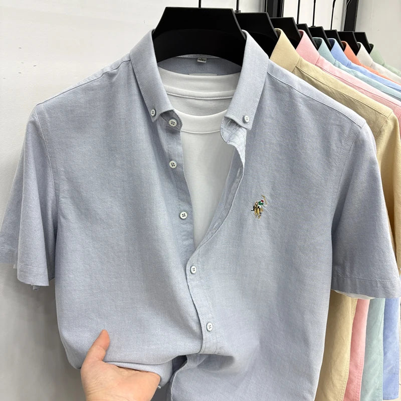 Short Sleeved Shirt Men's Summer New Item Pure Cotton | SAMAG