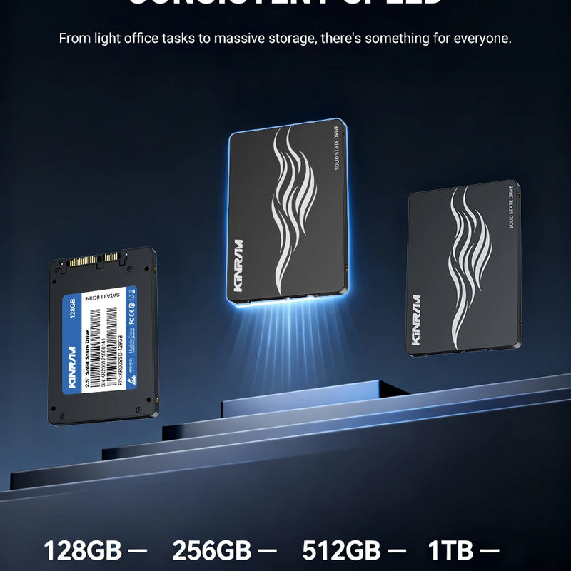 KinRam 2.5 SATA3 SSD 128GB 120GB Laptop Solid State Drive 128 GB 120 GB Hard Disk Internal High-Speed SATA 3 HDD For PC Desktop