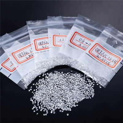 1 Carat 0.9mm ~ 3.0mm Round Melee Lab Grown Diamonds Brilliant Full Cut DEF VVS - VS Loose Created | SAMAG