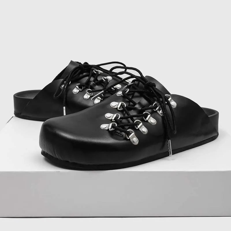 Mens Leather Loafers Non Slip Walking Flats Light Breathable Outdoor Slip on Casual Shoes for Male Work Office Driving Sneakers