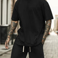 Men's Streetwear Summer Cotton T Shirt Shorts Sets Women Loose Solid Color Casual T - Suit Jogging Sleeve Pants | SAMAG