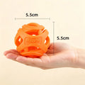 Durable Hollow Elastic Dog Chew Ball Interactive Teeth Cleaning Molar Toy Fetch Ball for Small to Medium Sized Dogs